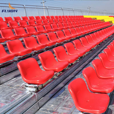 Stand stadion aluminium yang bersertifikat ISO9001 yang tahan lama dan portabel dengan kursi yang disesuaikan