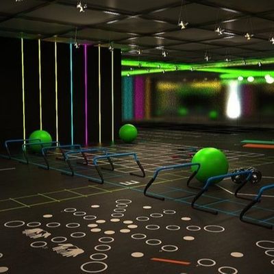 Harga yang pantas Ubin Gym Karet Daur Ulang Keselamatan, Tikar Karet Taman Bermain Dengan Standar UE on line