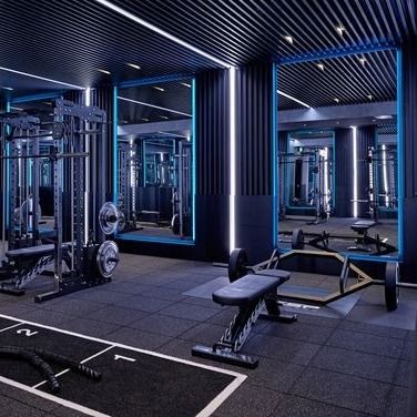 Harga yang pantas Indoor GYM Rubber Flooring Mat Black SBR Dengan Permukaan Bercak EPDM on line