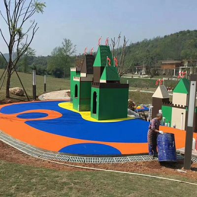 Harga yang pantas Lantai Gym Karet EPDM Kreatif Dengan Warna Pelangi Merah Biru Kuning on line