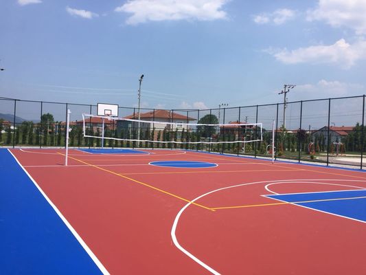Harga yang pantas Polyurethane Resin PU Sports Floor Mat Untuk Turnamen Standar ITF on line