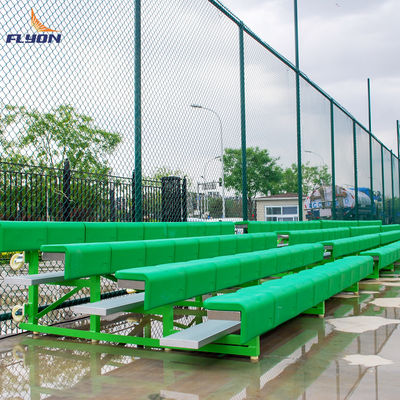 Harga yang pantas Aluminium Outdoor Bleacher yang dapat disesuaikan dengan pagar pengaman opsional on line