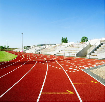 Harga yang pantas Trek Lari Atletik Tahan Lama Bersertifikat IAAF Ketebalan 15.9mm Untuk Stadion on line