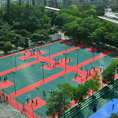 Harga yang pantas Weather Resistant Outdoor Basketball Court Tiles Polypropylene Material With Multi Color on line