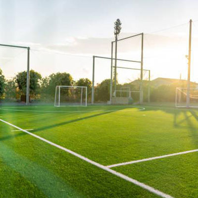 Rumput Palsu Buatan Anti UV, Rumput Sintetis Tenis Tinggi Tumpukan 15mm