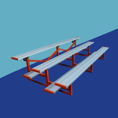 Aluminium Outdoor Metal Bleachers Untuk Lapangan Olahraga Lapangan Sepak Bola OEM