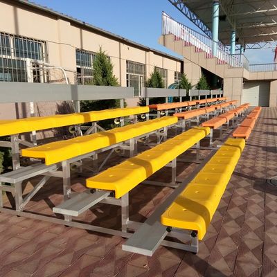 Harga yang pantas Aluminium Outdoor Metal Bleachers Dengan Double Pedal Dan Seats on line