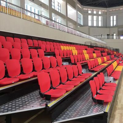 Harga yang pantas 480 cm * 552 cm * 780 cm Kursi bleacher retractable dengan garansi 2 tahun dan umur penggunaan 10 tahun untuk ruang konser dan tempat on line