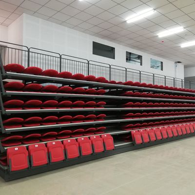 Bahan HDPE Retractable Bleacher Seat Untuk Gimnasium Sekolah