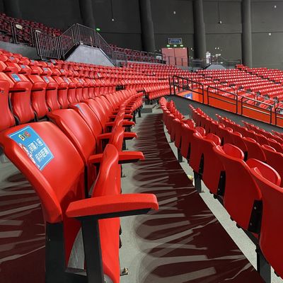Harga yang pantas Kursi Stadion Olahraga Plastik Tetap Jenis Pemasangan Vertikal Anti Penuaan on line