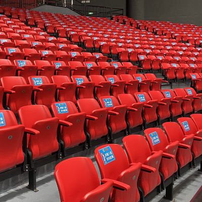 Harga yang pantas Kursi Stadion Tetap Plastik Yang Dapat Ditarik Tahan Api Untuk Olahraga Luar Ruangan on line