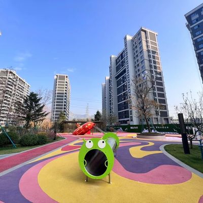 Multicolor Animals Pattern EPDM Rubber Granule Flooring For Children Palyground