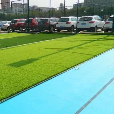 Harga yang pantas Ubin Lantai Penyerap Guncangan Rumput Buatan Ramah Lingkungan Tidak Beracun Untuk Lapangan Sepak Bola on line