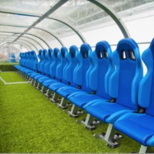 Harga yang pantas Bangku Subs Sepak Bola Stadion Sekolah Dengan Shelter Bahan Baja Galvanis on line