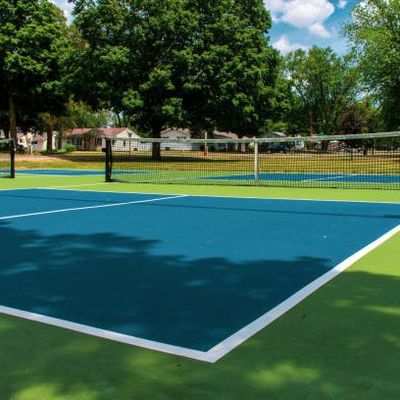 Harga yang pantas Indoor Pickelball Court Portable 60 X 30ft Roll Mat Free Line Painting Service on line