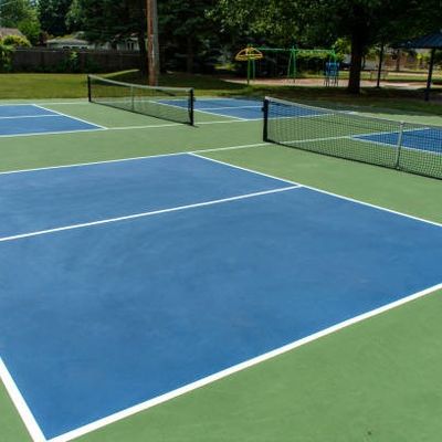 Harga yang pantas Pickleball Surface Pickelball Court Mat Portable 60 X 30ft Roll Mat Free Line Painting Service on line