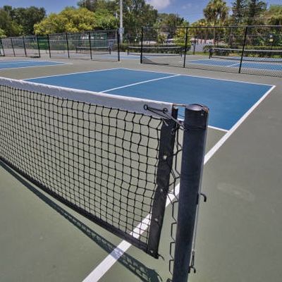 Harga yang pantas Vinyl Material Pickleball Court Mat Resistant Slip Permukaan halus on line