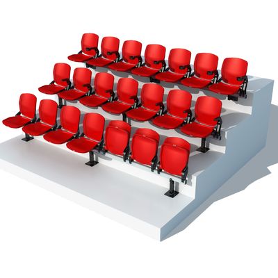 Harga yang pantas 5 Tahun Plastik Stadion Sports Seats Anti UV Fireproof 45cm Lebar on line