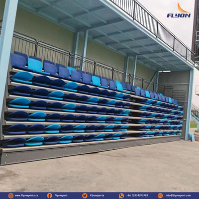 200 - 500 orang kursi bleacher retractable dengan handrail dan lorong tersedia opsional