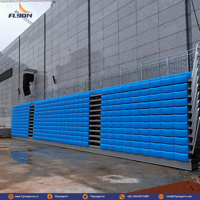 Customized Retractable Bleachers Seating Configuration Tepat atau melengkung Lebar Customized