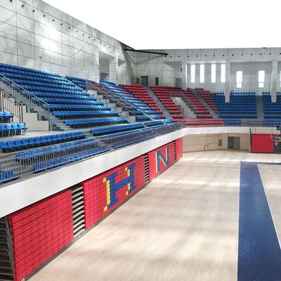Harga yang pantas Aluminium Customized Retractable Bleacher Seating Dengan Lantai Opsional 5 Tahun on line