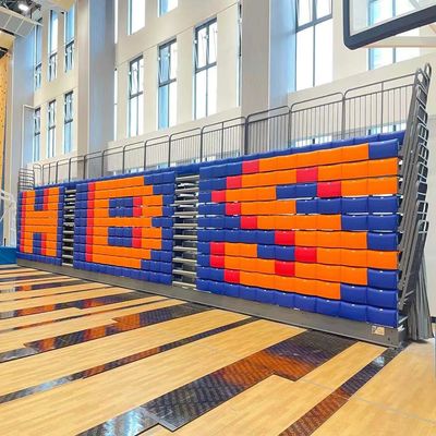 Custom Width Foldable Retractable Bleacher Seating Perak 4 - 10 Baris