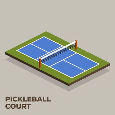 PVC Akrilik Lapisan Pickleball Court Mat 6.56*32.81ft Dengan Roll Instalasi