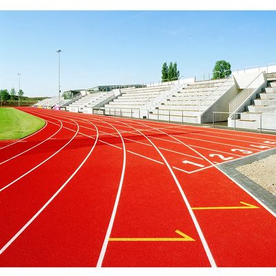 Harga yang pantas Jalur lari jarak jauh Permukaan karet 8M X 400M Fade And UV Resistant Smooth Track on line