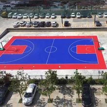Impact Polypropylene Copolymer PP Tiles Lantai Olahraga untuk Lapangan Luar Ruangan Berwarna-warni