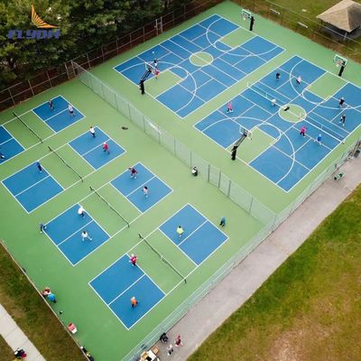 Harga yang pantas 3mm Crystal Sand Acrylic Coating Roll Instalasi Pickleball Court Mat on line