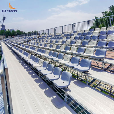 Aluminium Outdoor Metal Bleachers Dengan Guardrail