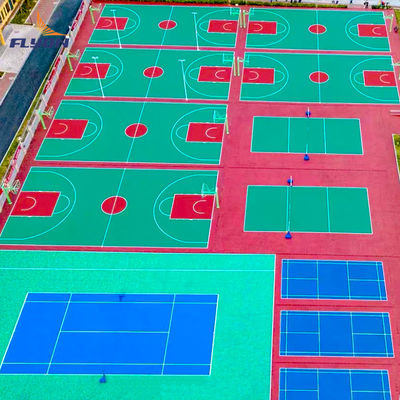 Harga yang pantas Kelas 1 Tahan Api Polyurethane Lapangan Olahraga PU Lantai Olahraga untuk Fasilitas Multi Olahraga on line