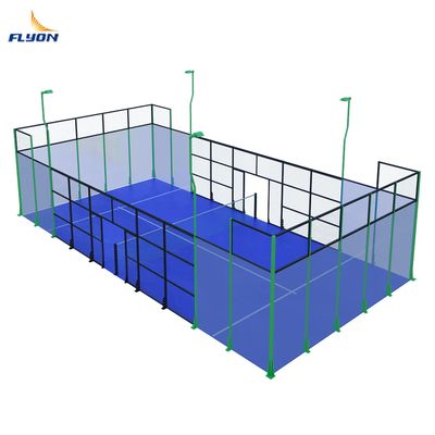 Harga yang pantas Teras Tenis Padel Luar Ruang Dengan Permukaan Hijau Sintetis yang Lurus on line