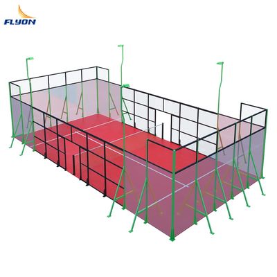 Harga yang pantas Permukaan hijau halus lapangan tenis padel mudah dipasang untuk kinerja on line