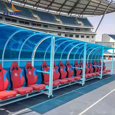 Harga yang pantas Klub Sepak Bola Portable Bench Shelter Dengan Anti-Slip Surface 5 Tahun Garansi on line