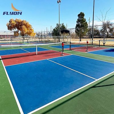 Perlindungan UV Pengadilan Pickleball Pattern Pasir PVC Lapisan Akrilik