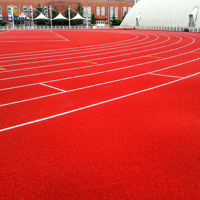 Harga yang pantas Semua Cuaca Polyurethane Athletic Running Tracks Di Dasar Beton Semen Untuk Kinerja Optimal on line