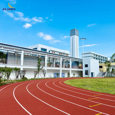 Jalur Atletik Karet Sistem Tuang Penuh Untuk Stadium Jogging Park