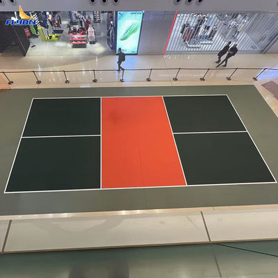 Anti-Slip UV Terlindungi Pickleball Court Mat Dengan Lapisan Akrilik Dan Crystal Sand