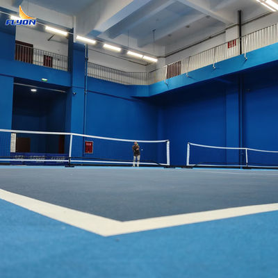 Ukuran lapangan Opsi 44*20ft Atau 60*30ft Pickleball Court Mat Roll Instalasi dengan lapisan atas pasir kristal Arcylic