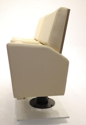 Harga yang pantas Kursi Teater Modern Tahan Lama Komersial Peringkat Api EN1021 Dilapisi Penuh Untuk Bioskop on line