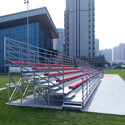 Harga yang pantas 3 Baris Pengering Aluminium yang Dapat Dihapus dengan Kursi PP/HDPE untuk Stadion dan Penggunaan Luar Ruang on line