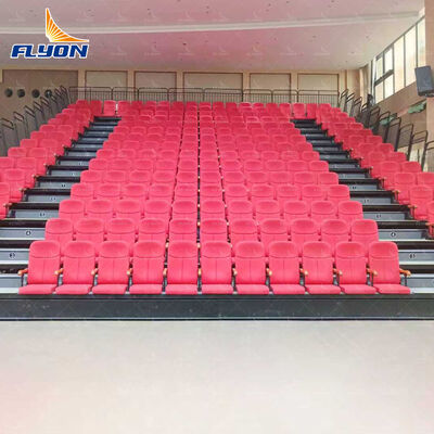 Harga yang pantas Kursi bleacher tahan karat tahan karat yang dapat disesuaikan untuk tempat olahraga serbaguna on line