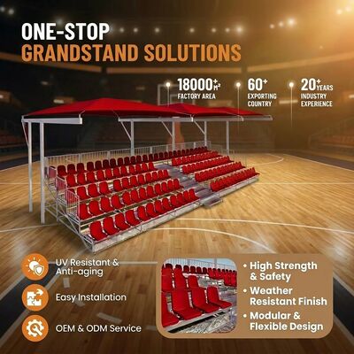 Harga yang pantas UV Resistant Portable Outdoor Metal Bleachers dengan Instalasi Cepat dan Ukuran yang Dapat Dikustomisasi untuk Tempat Duduk Stadion on line
