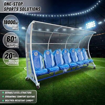 Harga yang pantas Bangku Pengganti Sepak Bola Profesional dengan Rangka Baja Galvanis dan Pilihan Warna Khusus - Ruang Istirahat Atletik Garansi 3 Tahun on line