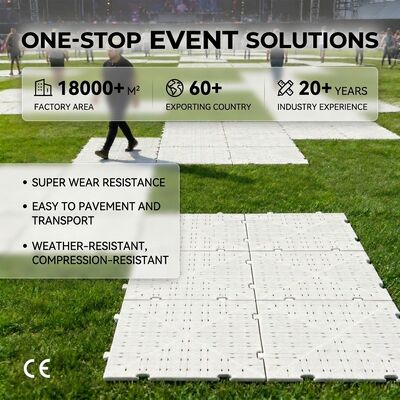 Harga yang pantas Lantai Acara Portabel dengan Kapasitas Beban 200ton/m2, Garansi 5 Tahun, dan Desain Saling Bertautan untuk Perlindungan Rumput on line