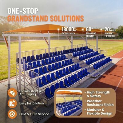 Harga yang pantas Instalasi Cepat Desain Modular Bleacher Metal Outdoor dengan ukuran yang dapat disesuaikan untuk Bleacher Stadion Aluminium on line