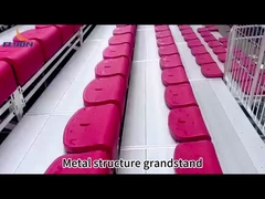 Aluminium Outdoor Metal Bleachers Dengan Guardrail