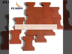 Lantai Karet Playground dengan Pemasangan Mudah dan Ubin Tulang Anjing yang Tahan Lama