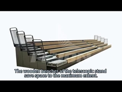 Pabrik 3-10 Baris Langsung Standar Tinggi Bangku Teleskopik Kayu